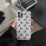 ムーンパターンシルバーiPhoneケース