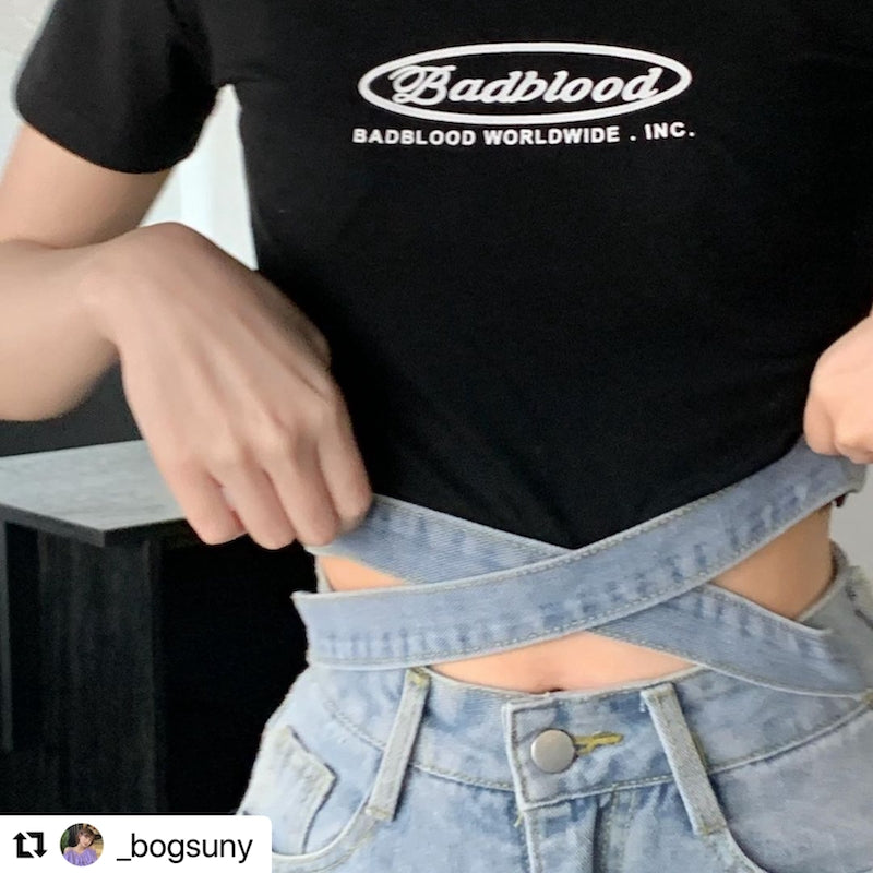 ウエストクロススマートデニム