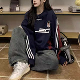 ロゴストライプサッカースウェット