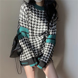 カジュアル千鳥ニット