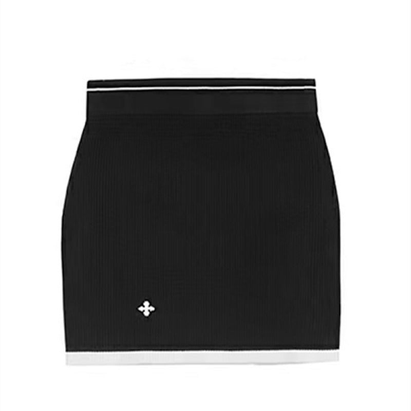 クロスマークリブトップス&リブスカートSET