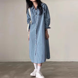 デニムレディシャツワンピース