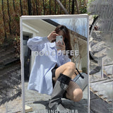 ワンボタンルーズシャツ