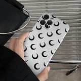 ムーンパターンシルバーiPhoneケース