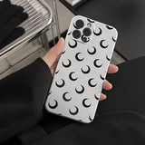 ムーンパターンシルバーiPhoneケース