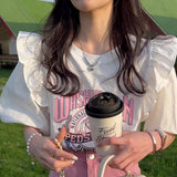 ヴィンテージピンクパフTシャツ