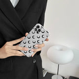 ムーンパターンシルバーiPhoneケース