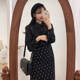 フレンチドットロングスカート