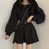 コーデュロイバルーンワンピース