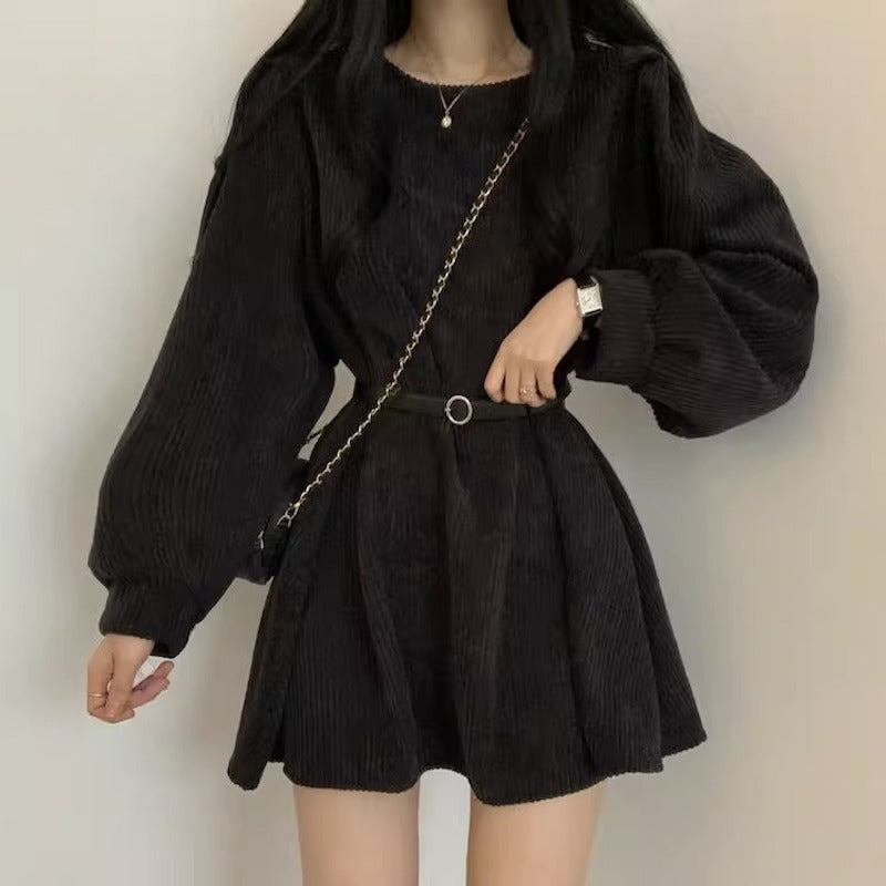 コーデュロイバルーンワンピース