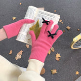 ミニリボンカラー手袋