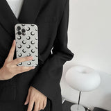 ムーンパターンシルバーiPhoneケース