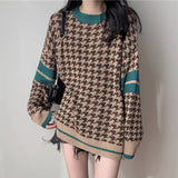 カジュアル千鳥ニット