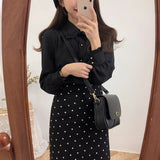 フレンチドットロングスカート