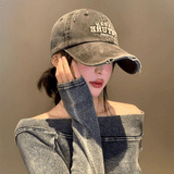 ダメージウォッシュロゴキャップ