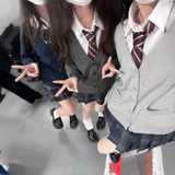 無地カラースクールカーディガン