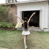 レイヤードフレアティアードスカート