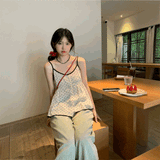 ドットペプラムキャミソール