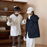 ノーカラーキルティングジャケット