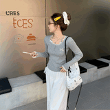 レイヤードストラップリボンロンT