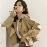 スリーブリボンショートトレンチコート