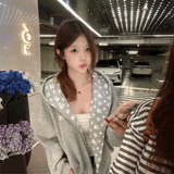 ライニングパターングレーパーカー