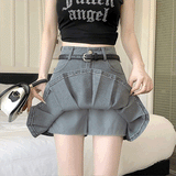 ミリタリーベルトプリーツスカート