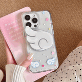 【MagSafe対応】クリアスターエンジェルiPhoneケース