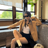 チェックアクセントブルゾン