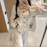 フレンチドットリボンルームウェア