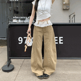 フリルアクセントワイドチノパン