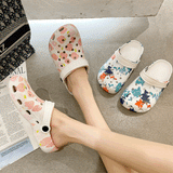 ボタニカルパターンラバーサンダル