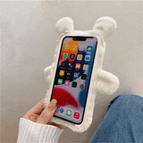 しろくまぬいぐるみiPhoneケース