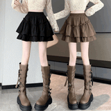 ダブルフレアフリルラインスカート