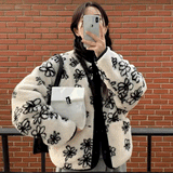 リバーシブルフラワーボアジャケット