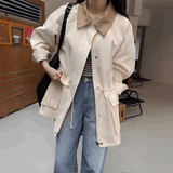 ウエストドローバイカラージャケット