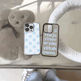 アイスブルーパターンiPhoneケース