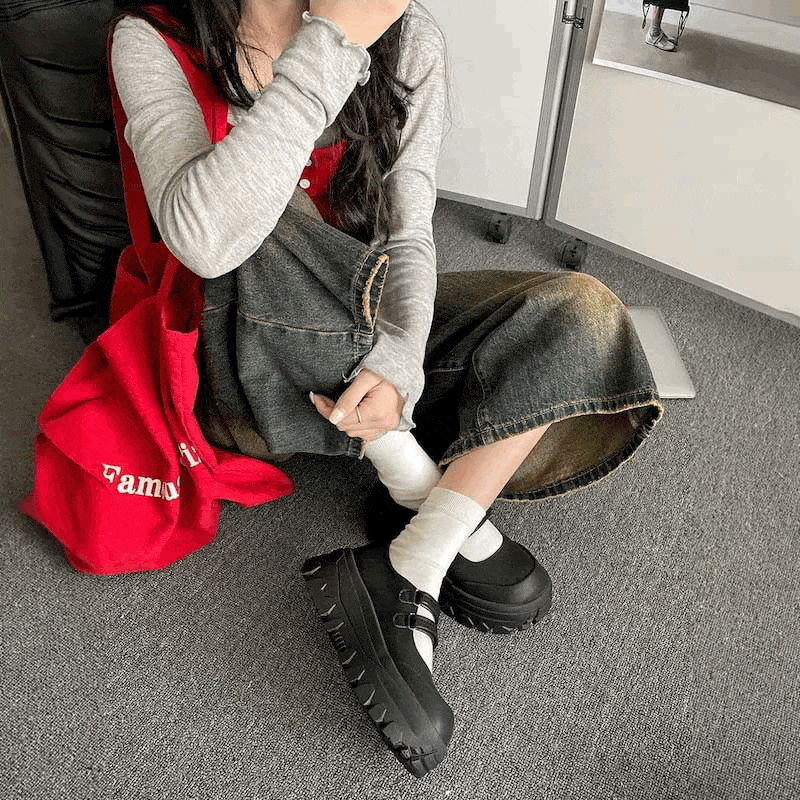 希少 UNDERGROUND 厚底 ハラコ スエード 切り替え 厚底ダブルベルトスポーティーバレエスニーカー – GIRLS CRUSH