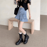 アシンメトリーデニムスカート