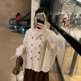 トグルレイヤードレースニット