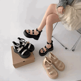 フラワービジューベルトサンダル