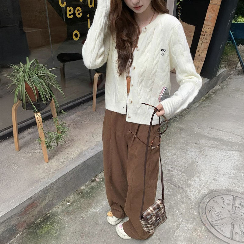 ミニリボンロゴカーディガン