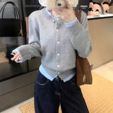 ダブルカラーレイヤードカーディガン