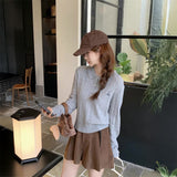 ワンポイントケーブルポロニット