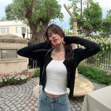 ゴールドボタンケーブルカーディガン