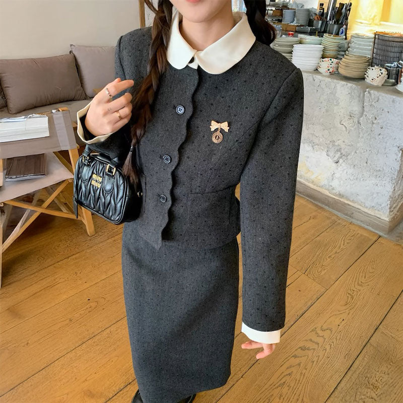 フレンチドットスカラップジャケット