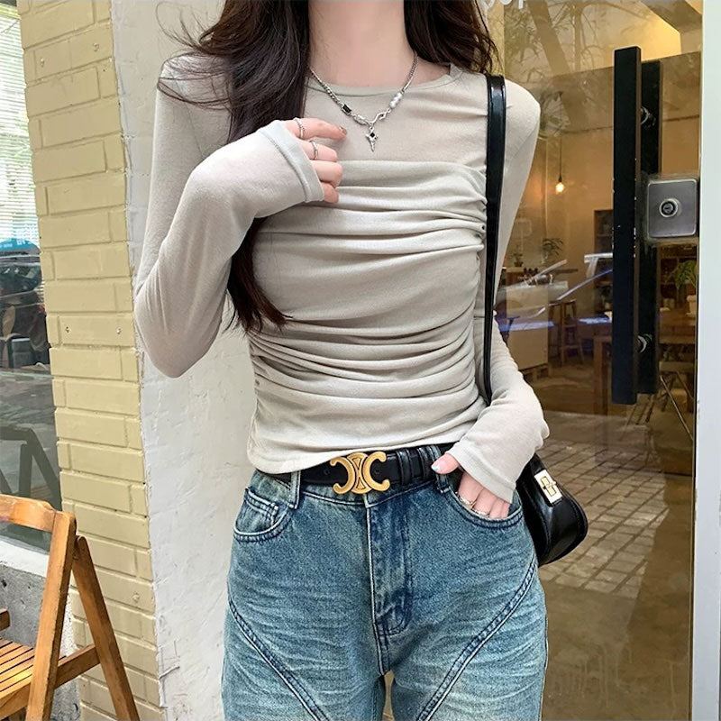 フロントギャザースルートップス