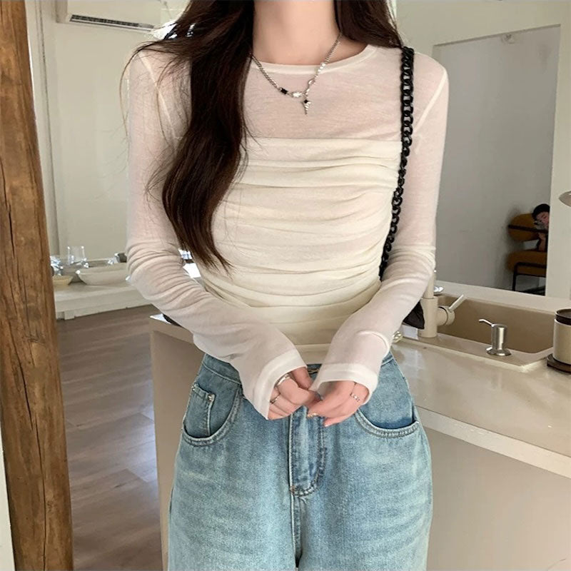 フロントギャザースルートップス