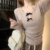 オープンダブルリボンファーニット