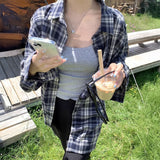 ルーズチェックネルシャツ